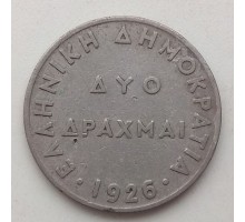 Греция 2 драхмы 1926