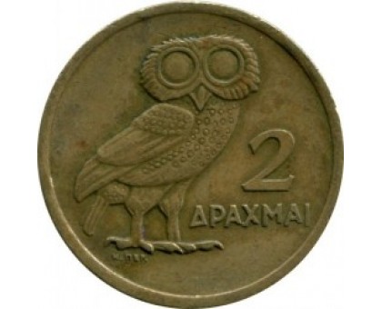 Греция 2 драхмы 1973