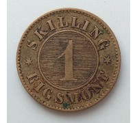 Дания 1 скиллинг 1863
