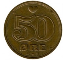 Дания 50 эре 1989-2016