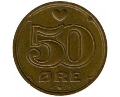 Дания 50 эре 1989-2016