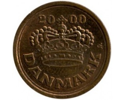 Дания 25 эре 1990-2008