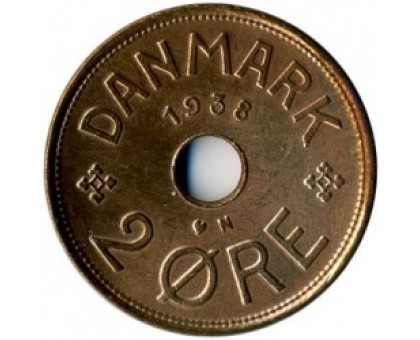 Дания 2 эре 1938