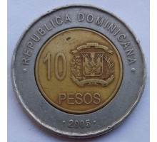 Доминиканская республика 10 песо 2005-2016