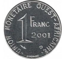 Западная Африка 1 франк 1976-2002