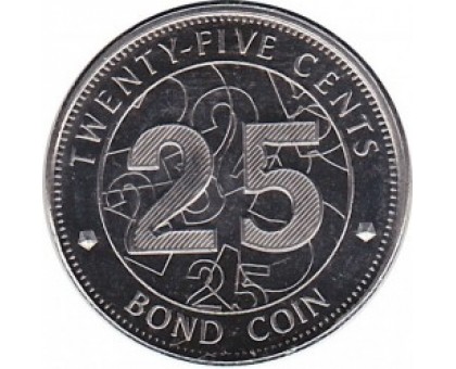 Зимбабве 25 центов 2014