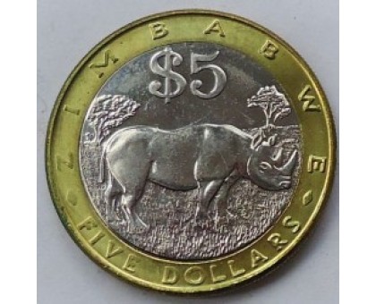 Зимбабве 5 долларов 2001-2003
