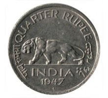 Индия (британская) 1/4 рупии 1946-1947
