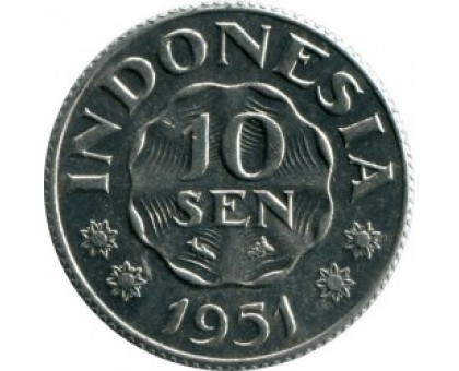 Индонезия 10 сенов 1951-1954