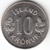 Исландия 10 крон 1967-1980