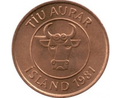 Исландия 10 эйре 1981