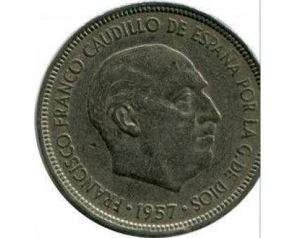 Испания 5 песет 1957