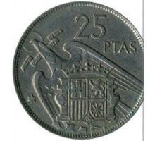 Испания 25 песет 1957