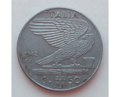 Италия 50 чентезимо 1942