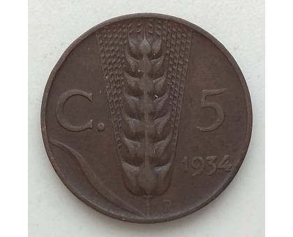 Италия 5 чентезимо 1934