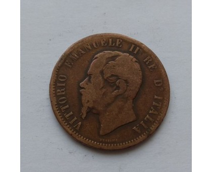 Италия 10 чентезимо 1862