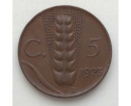 Италия 5 чентезимо 1923