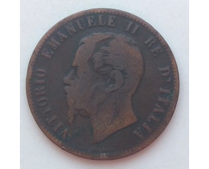 Италия 10 чентезимо 1863