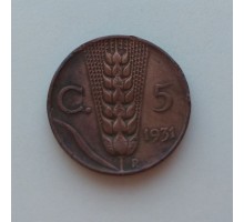 Италия 5 чентезимо 1931 (1015)