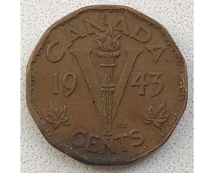 Канада 5 центов 1943