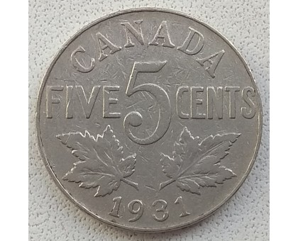Канада 5 центов 1931