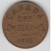 Канада 1 цент 1935
