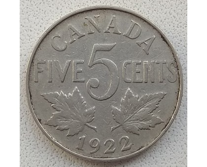 Канада 5 центов 1922