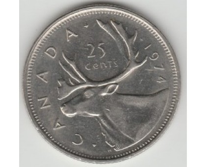 Канада 25 центов 1968-1978