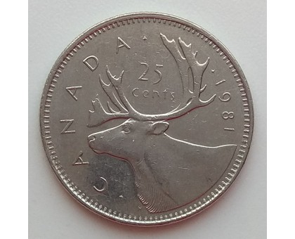 Канада 25 центов 1979-1989