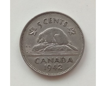 Канада 5 центов 1942