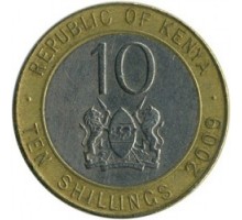 Кения 10 шиллингов 2005 - 2010