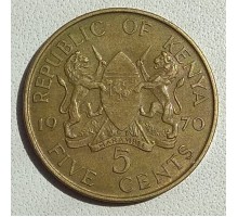Кения 5 центов 1969-1978