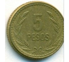 Колумбия 5 песо 1989-1993