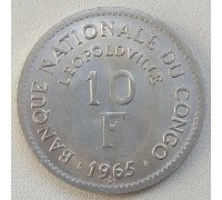 Конго 10 франков 1965