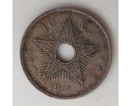 Конго (бельгийское) 10 сантимов 1911