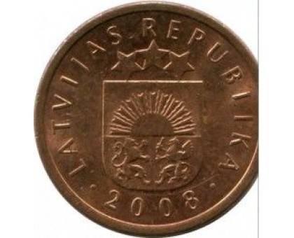 Латвия 1 сантим 1992-2008