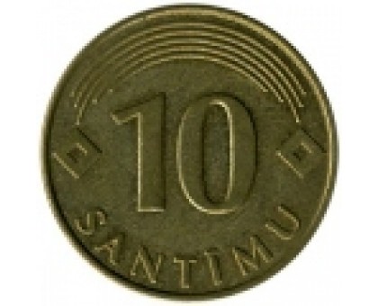 Латвия 10 сантимов 1992-2008