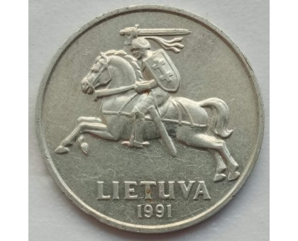 Литва 5 центов 1991