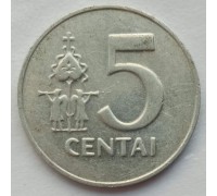 Литва 5 центов 1991
