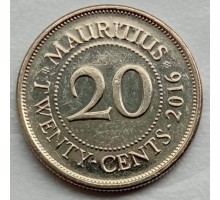 Маврикий 20 центов 1987-2016