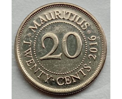 Маврикий 20 центов 1987-2016