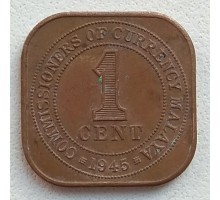 Малайя 1 цент 1945