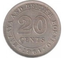 Малайя и Британское Борнео 20 центов 1954-1961