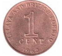 Малайя и Британское Борнео 1 цент 1962
