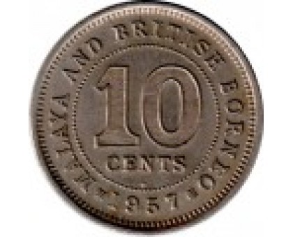 Малайя и Британское Борнео 10 центов 1953-1961