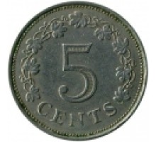 Мальта 5 центов 1972-1981