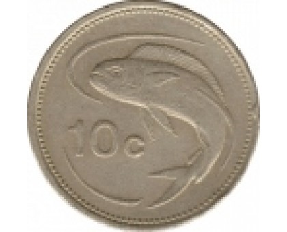 Мальта 10 центов 1986