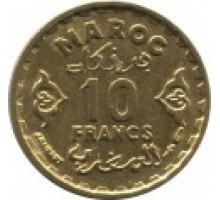 Марокко 10 франков 1952