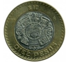 Мексика 10 песо 1997-2017