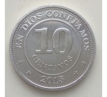 Никарагуа 10 сентаво 2007-2015